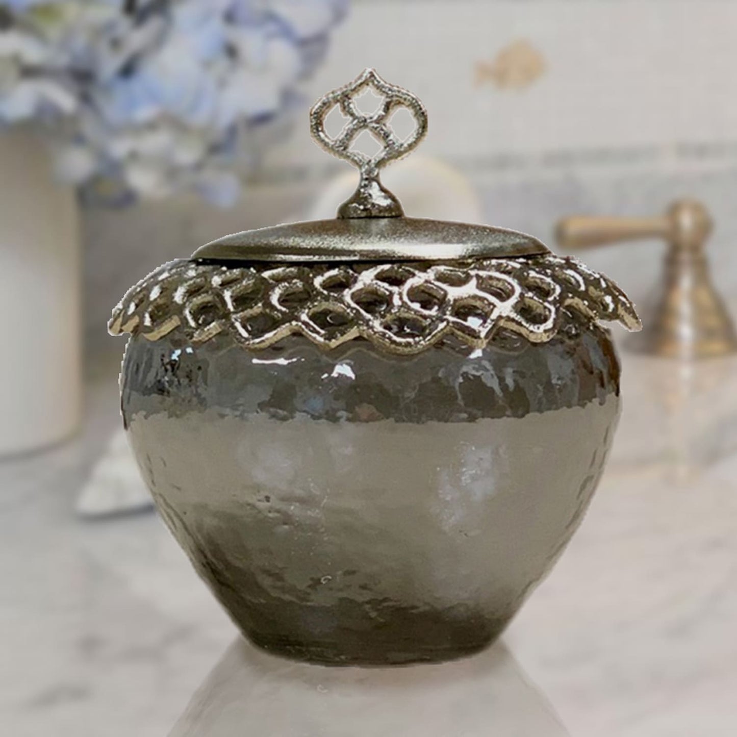 The Arabesque Collection - Cotton Ball Container by Decozen