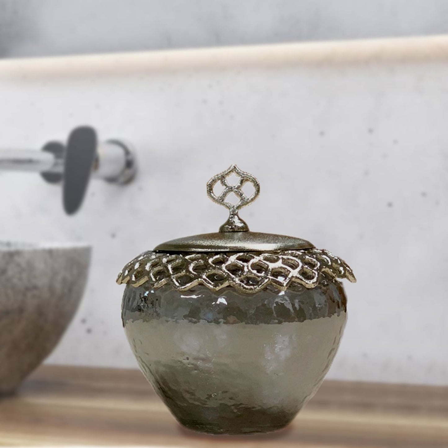 The Arabesque Collection - Cotton Ball Container by Decozen