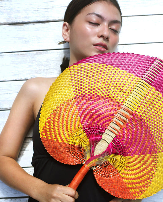 Balinese Woven Hand Fan "Cakra" by BrunnaCo