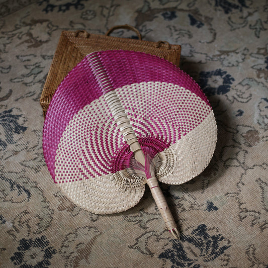 Balinese Woven Hand Fan "Aphrodite" by BrunnaCo