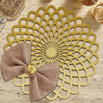 Gold Wooden Trivet Placemats for Dining Table by Decozen