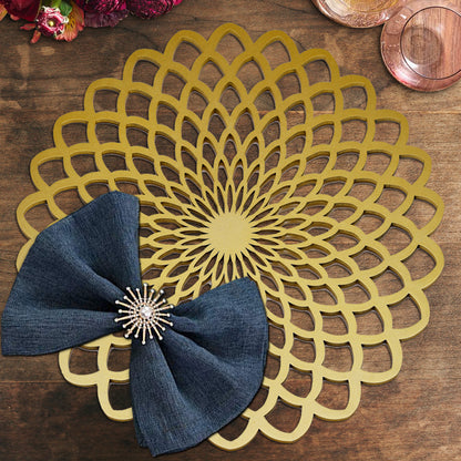 Gold Wooden Trivet Placemats for Dining Table by Decozen