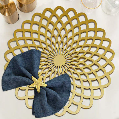 Gold Wooden Trivet Placemats for Dining Table by Decozen