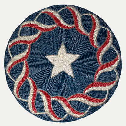 Patriotic Round Beaded Placemats by Decozen