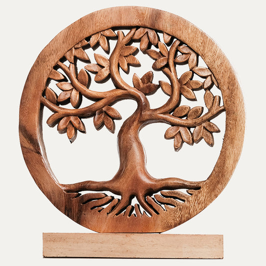 Libarid Tree of Life Wooden Sculpture - Medium by Decozen