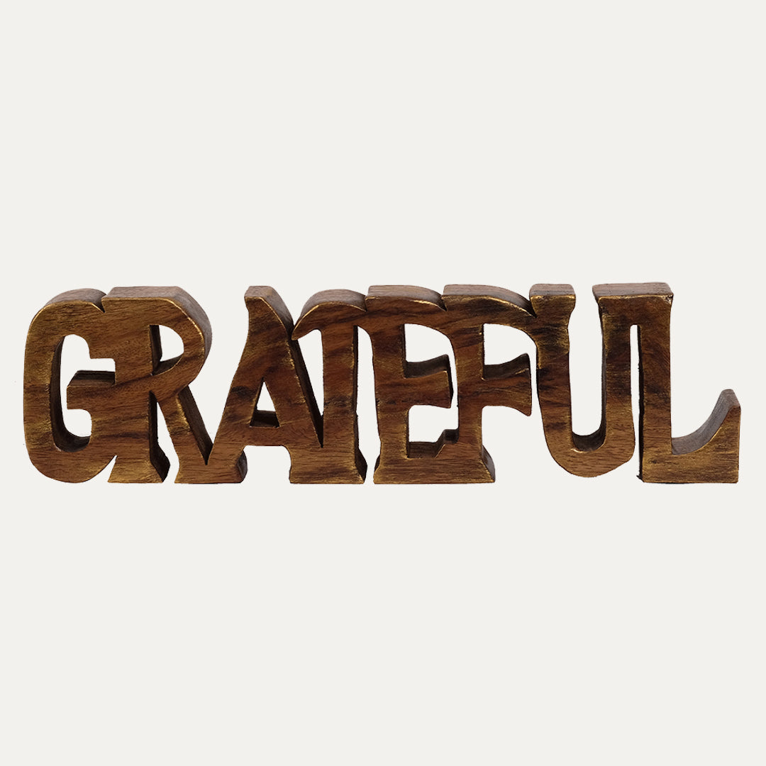 Grateful Wooden Handmade Sculpture by Decozen