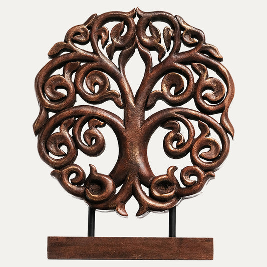 Berton Tree of Life Wooden Sculpture - Medium by Decozen