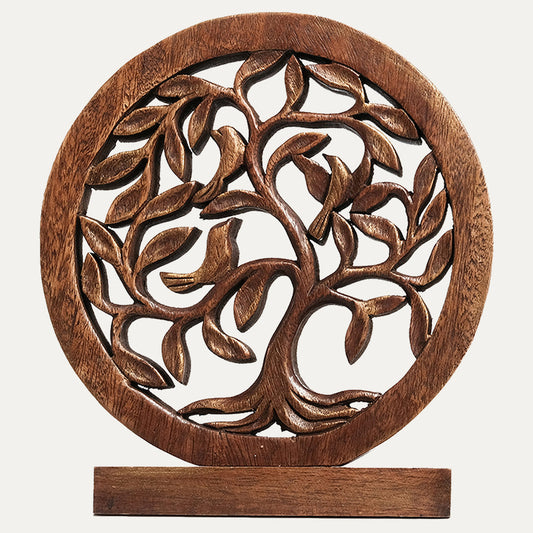 Trevose Tree of Life Wooden Sculpture - Medium by Decozen