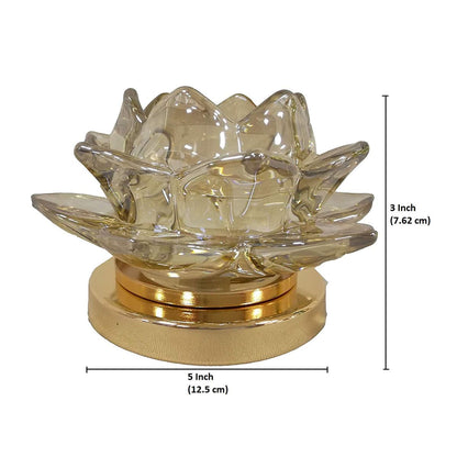 Floral Clear Glass Tea Light Candle Holder by Decozen