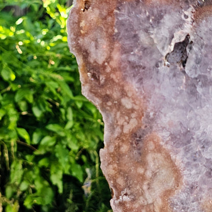 Pink Amethyst Angel Wings on Metal Base by Whyte Quartz