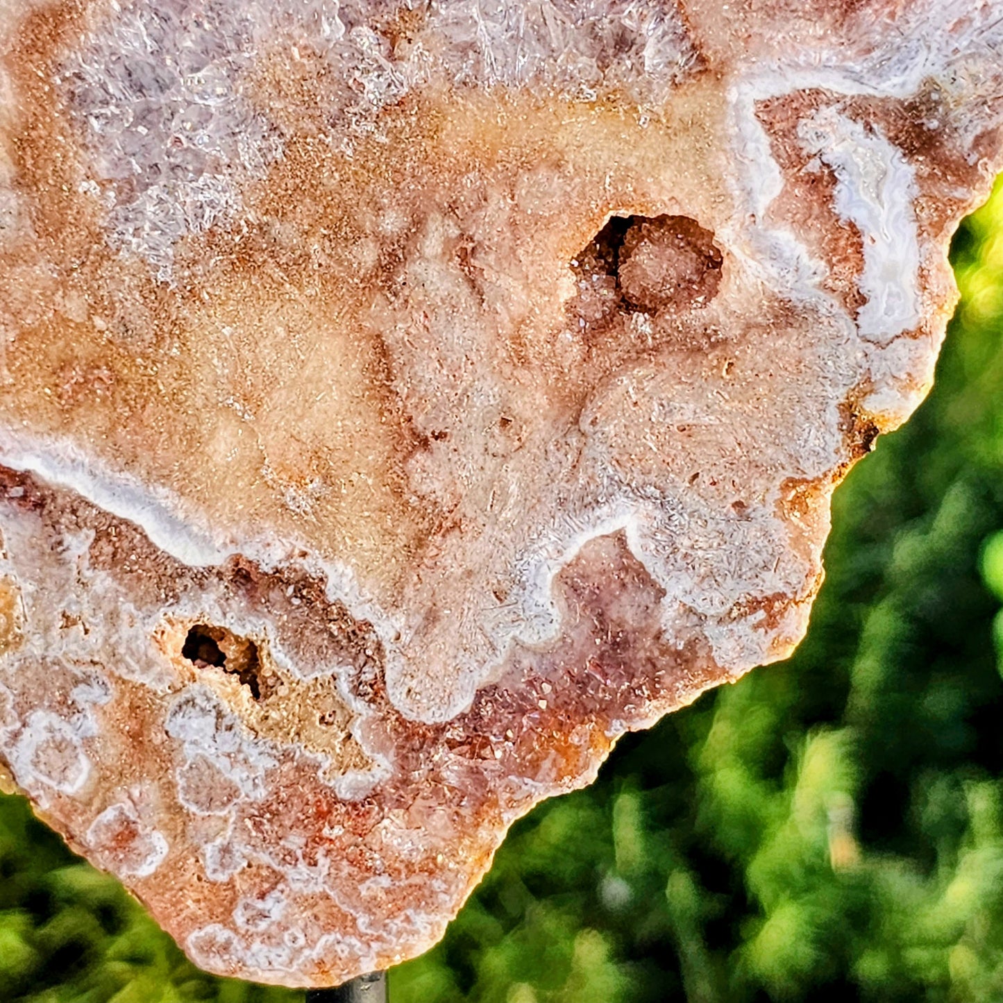 Pink Amethyst on Metal Base by Whyte Quartz