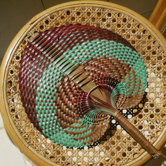 Balinese Woven Hand Fan "Lena" by BrunnaCo