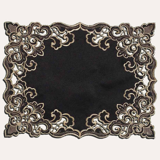 Black Gold Table Placemats - Granada Collection by Decozen