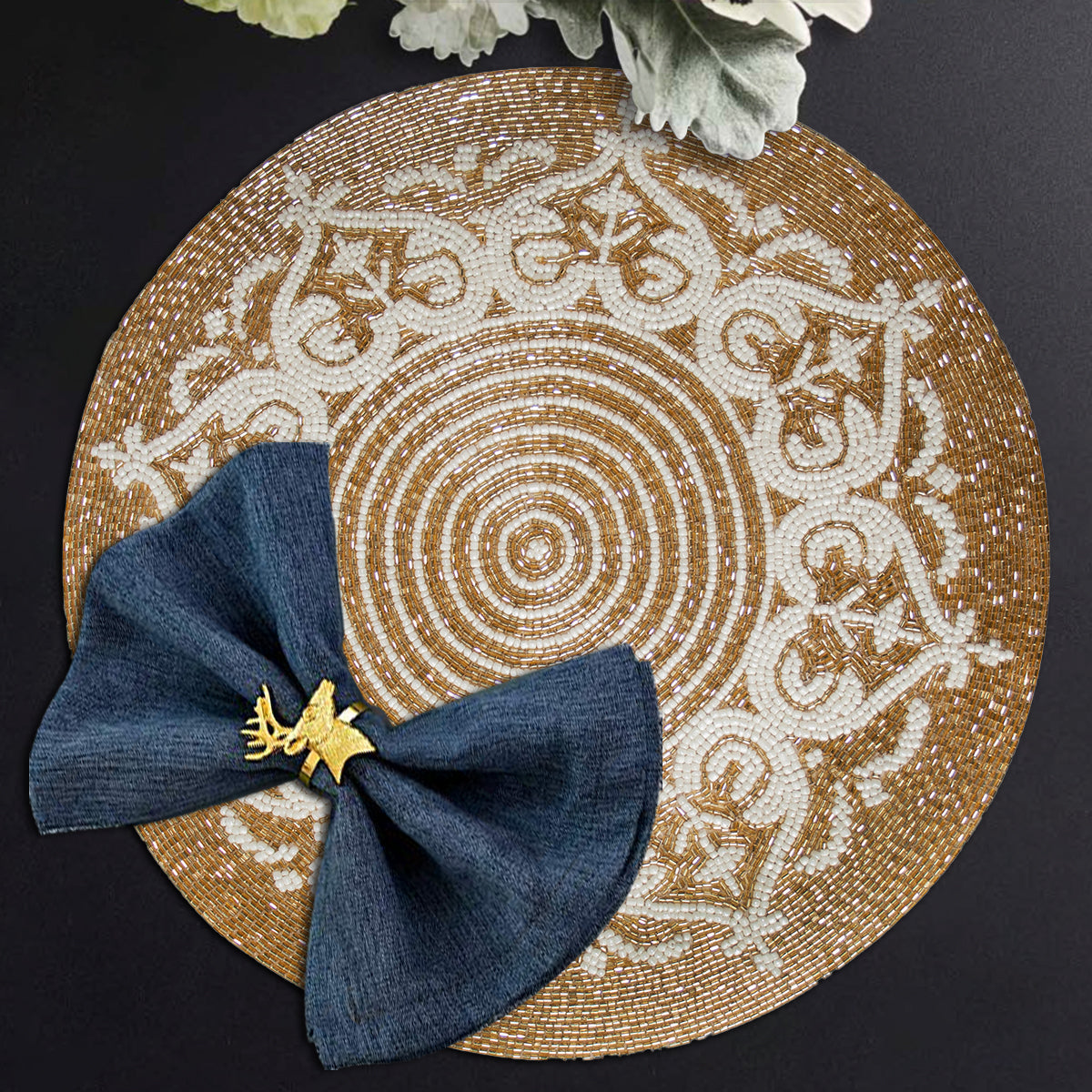 The Harney Beaded Placemats by Decozen