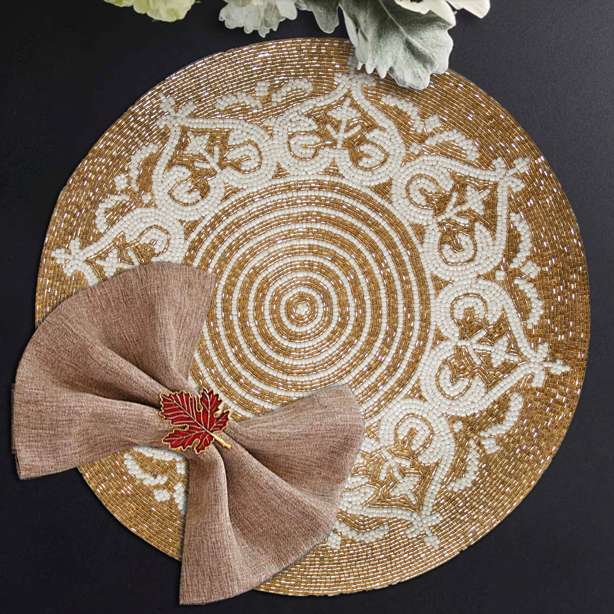 The Harney Beaded Placemats by Decozen