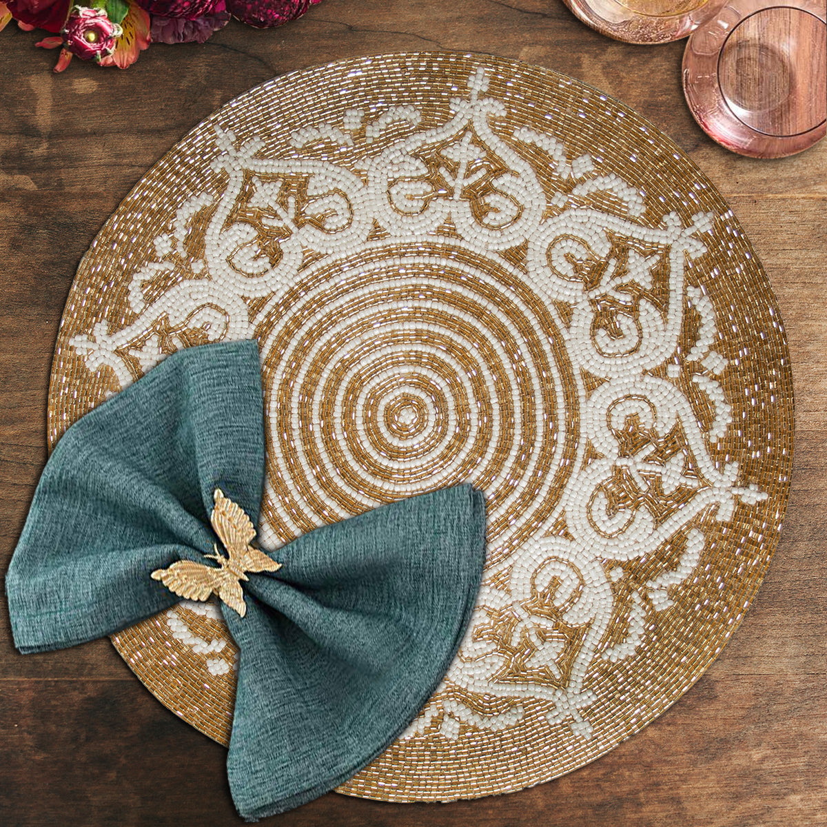 The Harney Beaded Placemats by Decozen