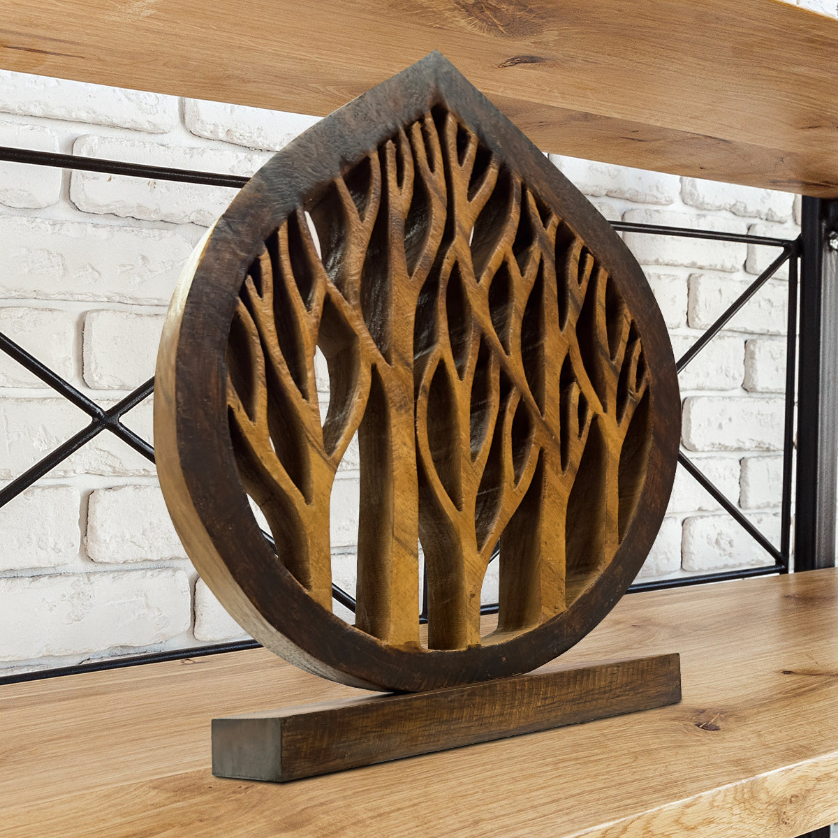 Lucky Tree Handmade Wooden Sculpture by Decozen