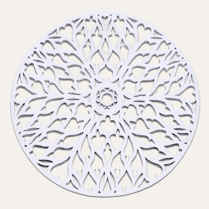 White Wooden Trivet Placemats for Dining Table by Decozen