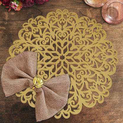 Gold Wooden Trivet Placemats for Dining Table by Decozen