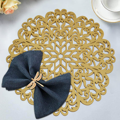 Gold Wooden Trivet Placemats for Dining Table by Decozen