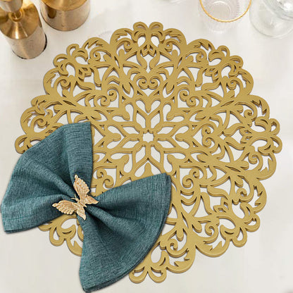 Gold Wooden Trivet Placemats for Dining Table by Decozen