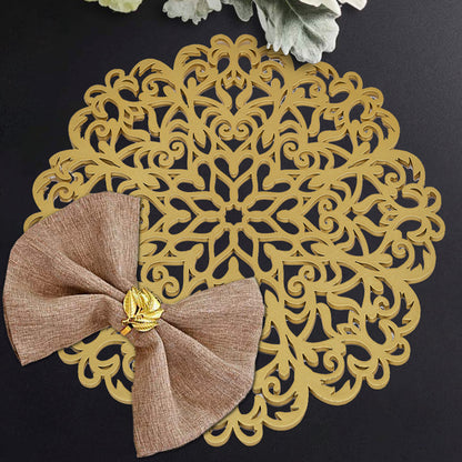 Gold Wooden Trivet Placemats for Dining Table by Decozen