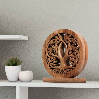 Tribune Tree of Life Wooden Sculpture - Medium by Decozen