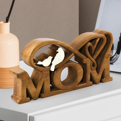 Mom Handmade Wooden Sculpture by Decozen