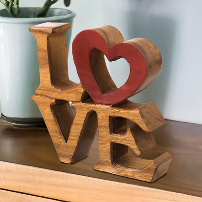 Love Handmade Wooden Sculpture by Decozen