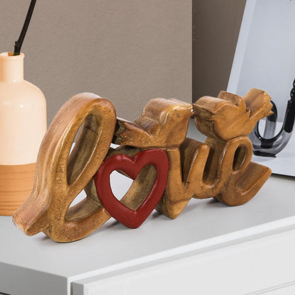 Love Handmade Wooden Sculpture by Decozen