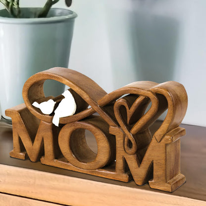 Mom Handmade Wooden Sculpture by Decozen