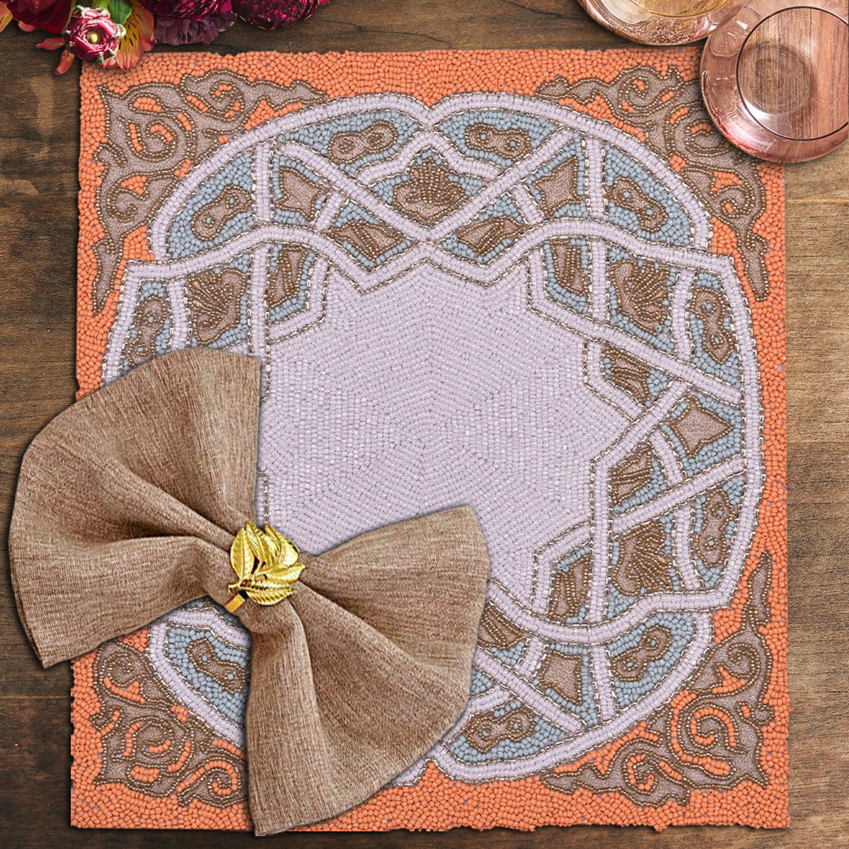 The Edmonia Beaded Placemats by Decozen