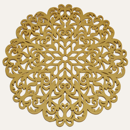 Gold Wooden Trivet Placemats for Dining Table by Decozen