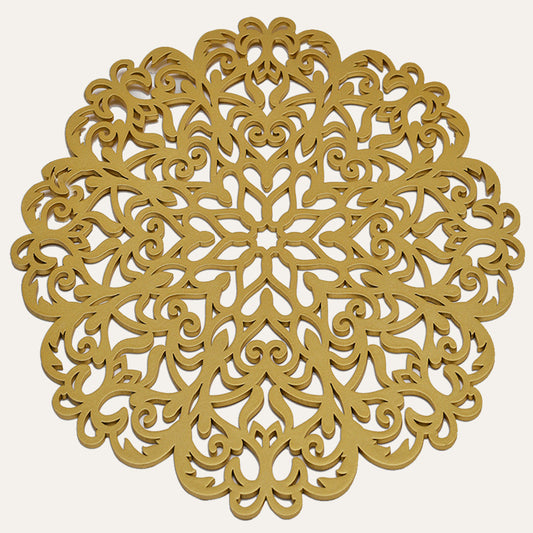 Gold Wooden Trivet Placemats for Dining Table by Decozen