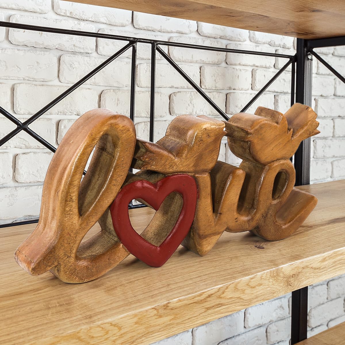 Love Handmade Wooden Sculpture by Decozen