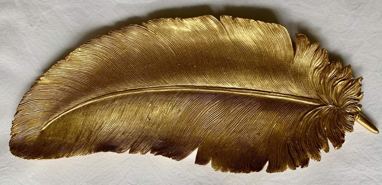 Feather Decorative Serving Plate by Decozen