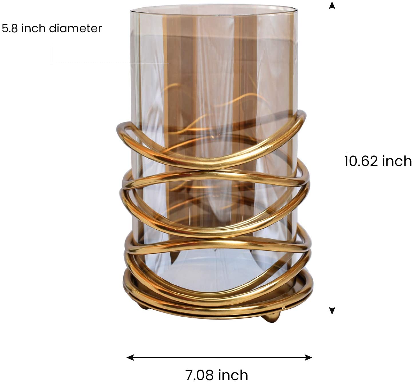 Swirl Design Candle Holder - Large by Decozen