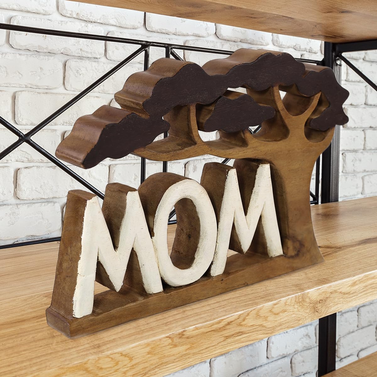 Mom Handmade Wooden Sculpture by Decozen