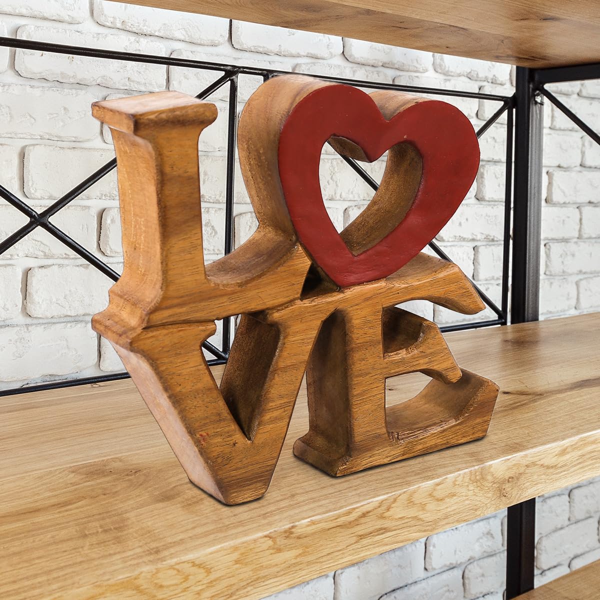 Love Handmade Wooden Sculpture by Decozen