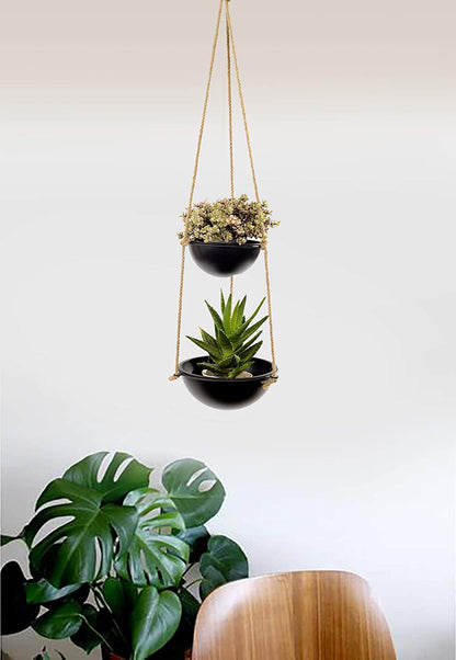 Hanging Planter with 2 Pots by Decozen