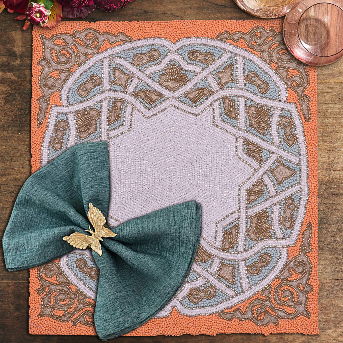 The Edmonia Beaded Placemats by Decozen