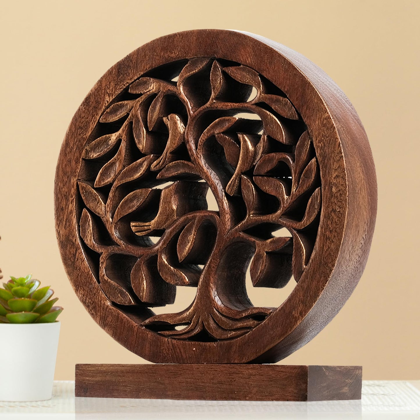 Trevose Tree of Life Wooden Sculpture - Large by Decozen