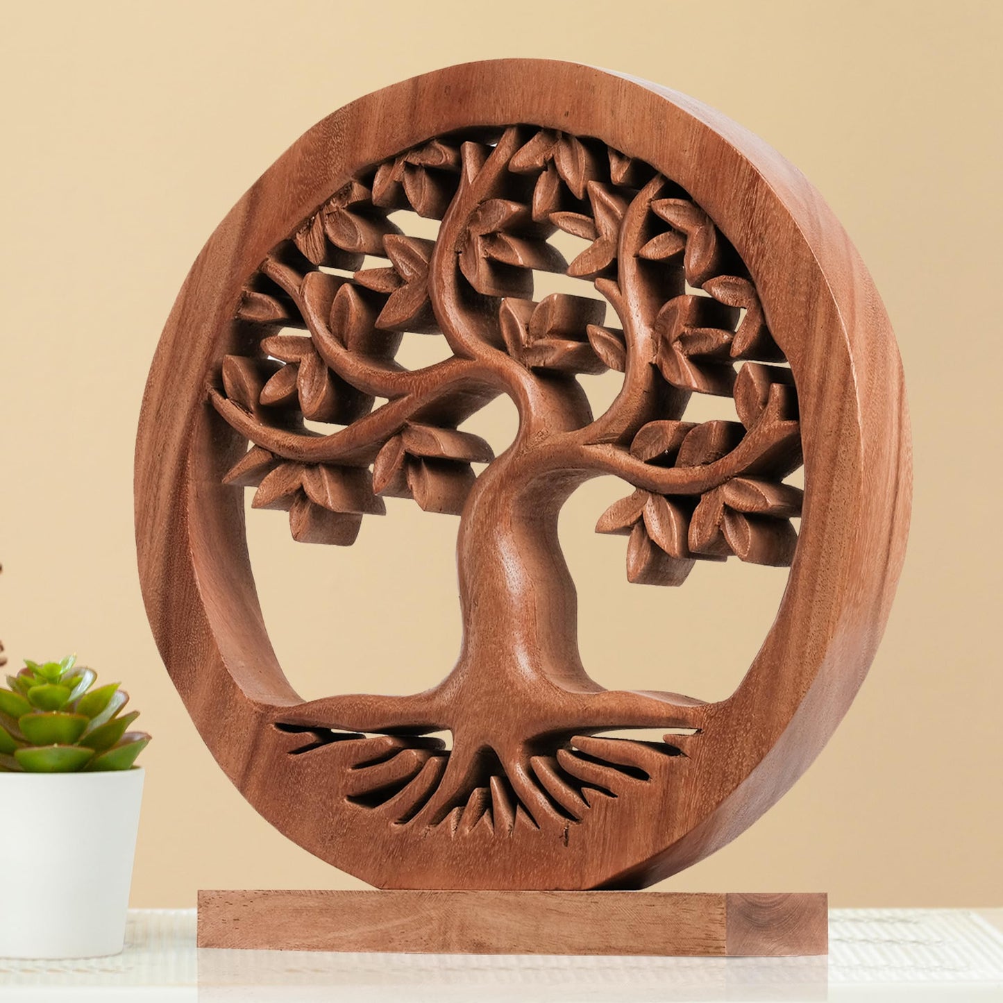 Libarid Tree of Life Wooden Sculpture - Large by Decozen