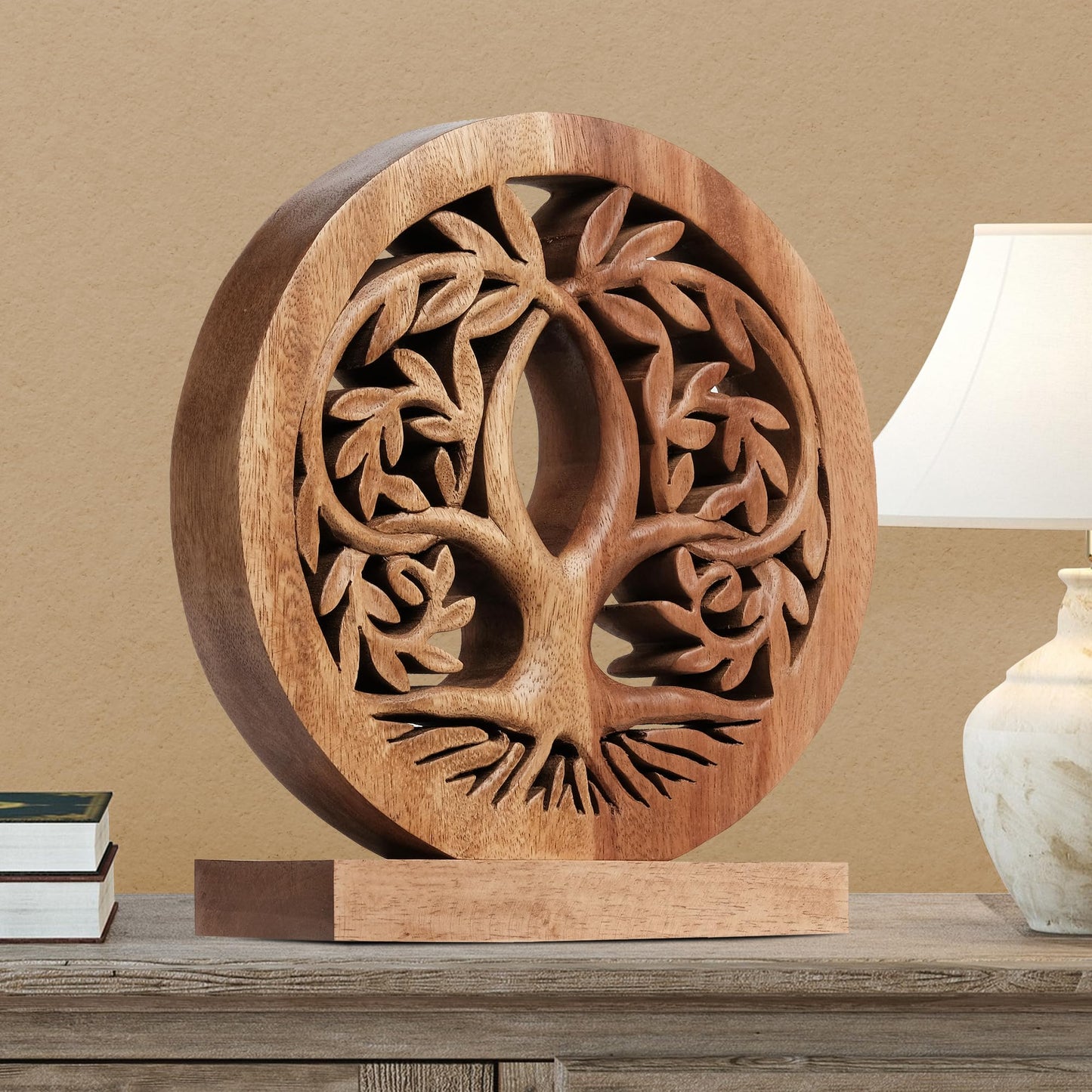 Tribune Tree of Life Wooden Sculpture - Medium by Decozen