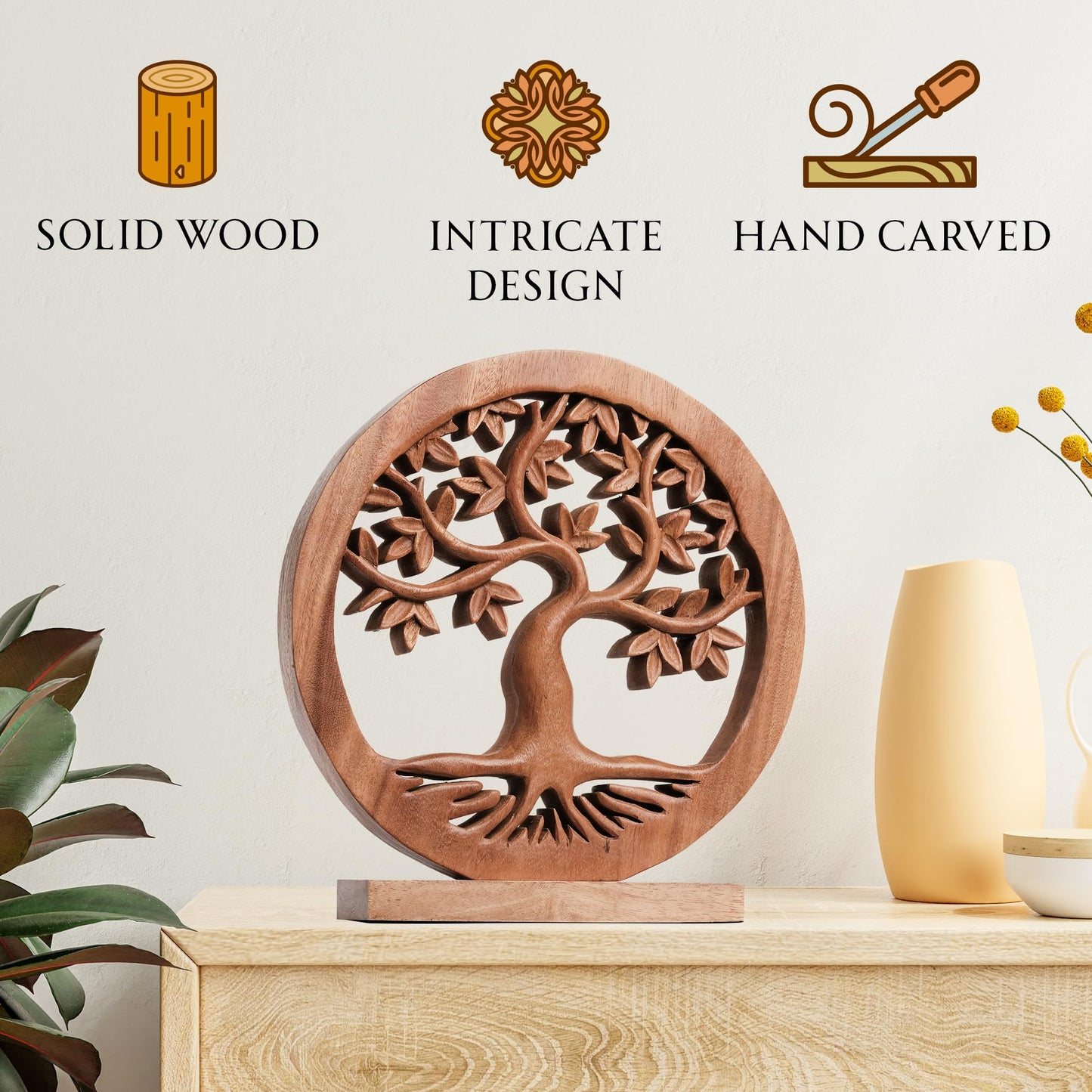 Libarid Tree of Life Wooden Sculpture - Large by Decozen