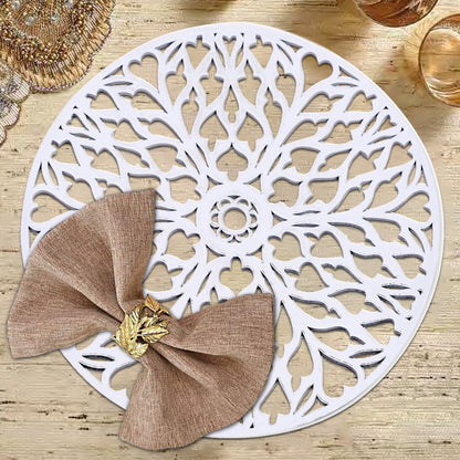 White Wooden Trivet Placemats for Dining Table by Decozen