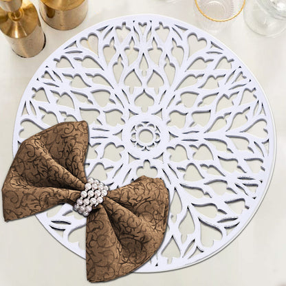 White Wooden Trivet Placemats for Dining Table by Decozen