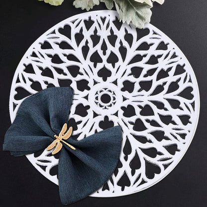 White Wooden Trivet Placemats for Dining Table by Decozen