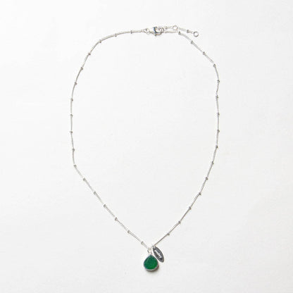 August Green Jade Birthstone Necklace by Tiny Rituals