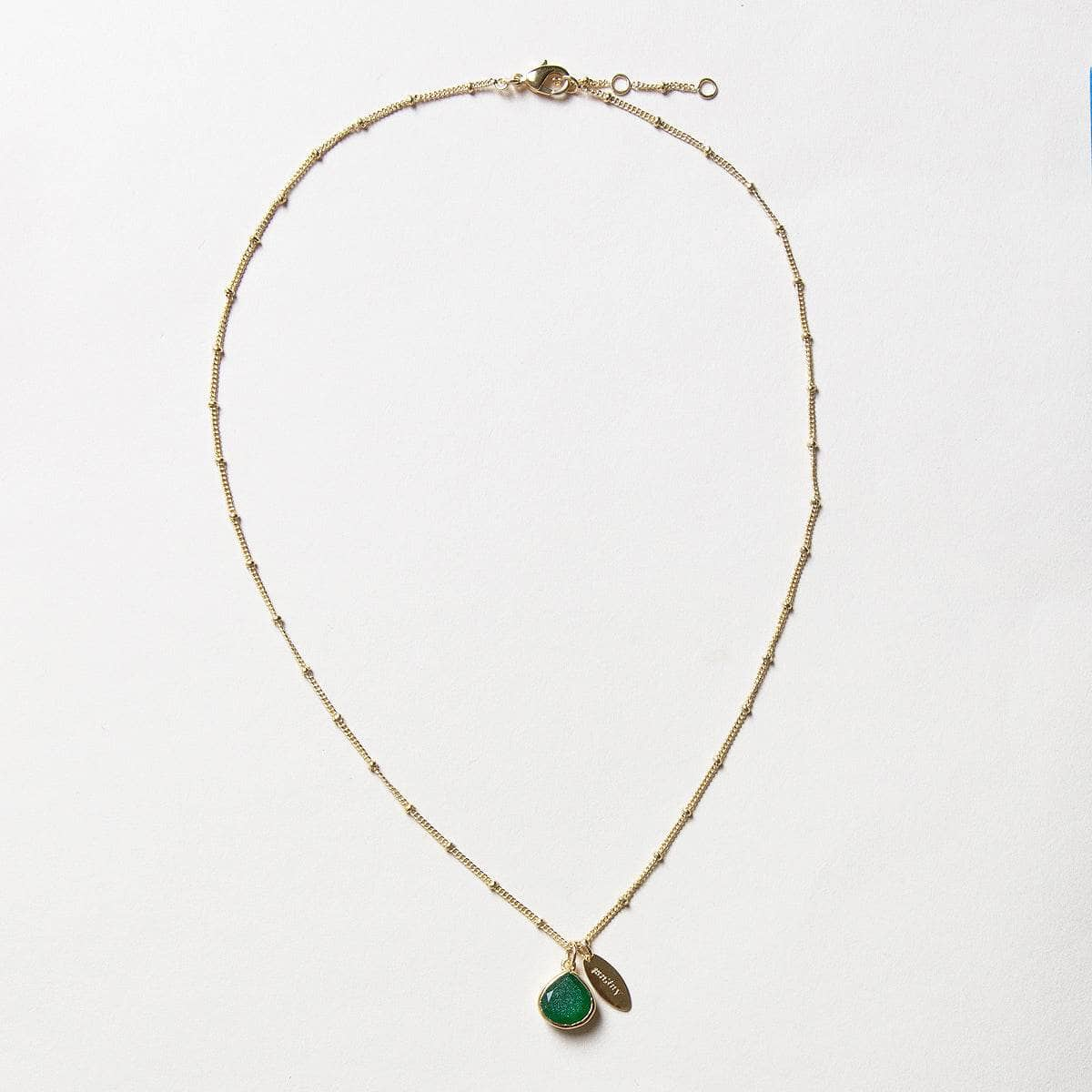 August Green Jade Birthstone Necklace by Tiny Rituals